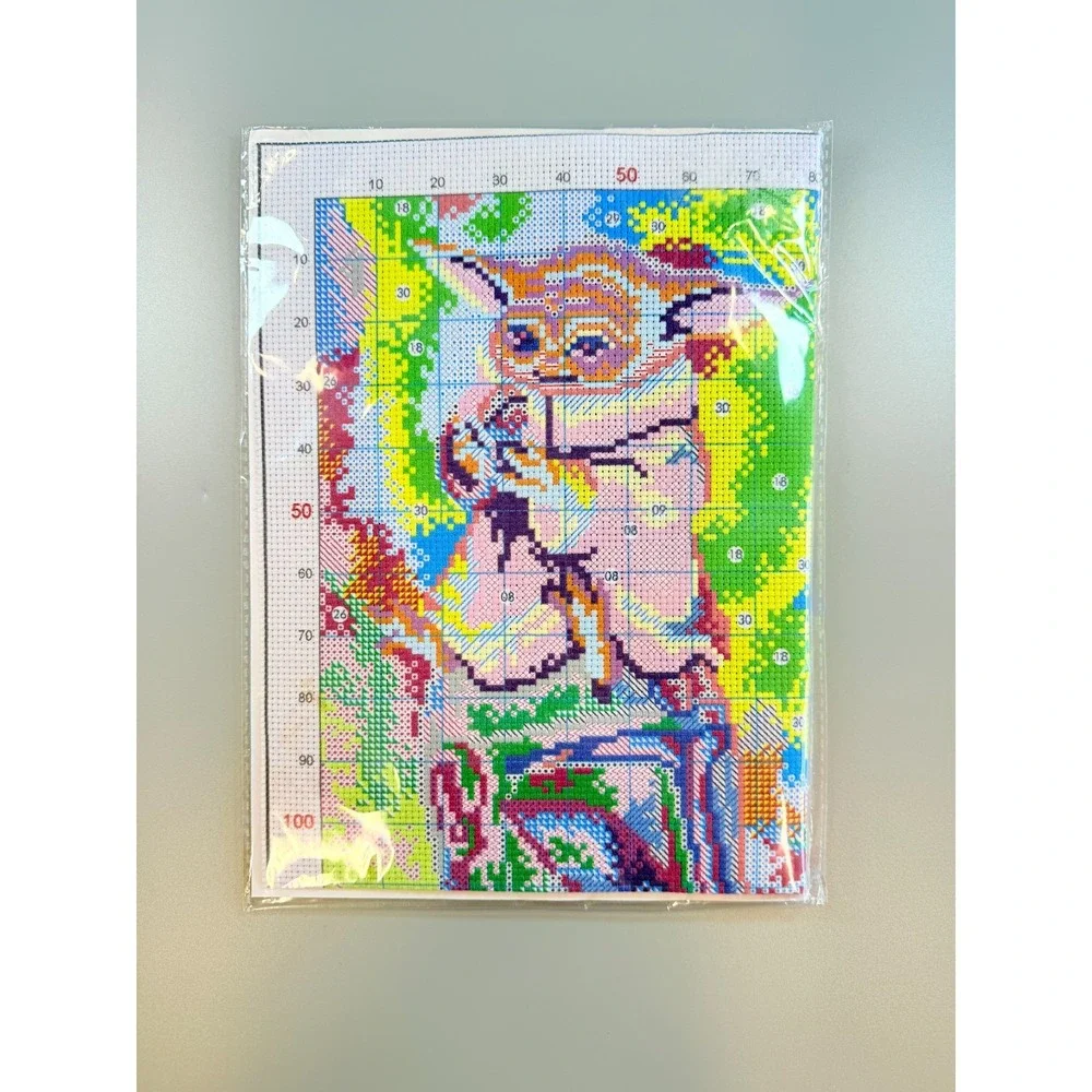 LWZAYS Cross Stitch Kit Baby Groot Yoda Lady & Tramp 25x35cm X035 X038 X040 New